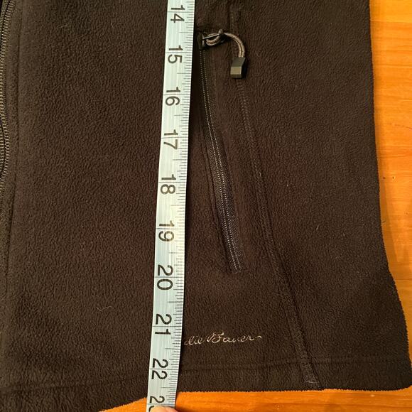 Eddie Bauer Women's Long Sleeve Black Zip Up Polartec Fleece Jacket Size Medium - Picture 8 of 9